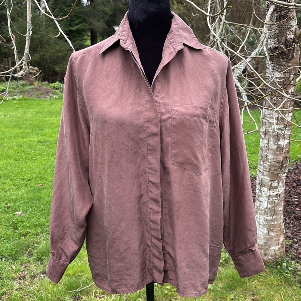 Silk Collection Button Down Top
